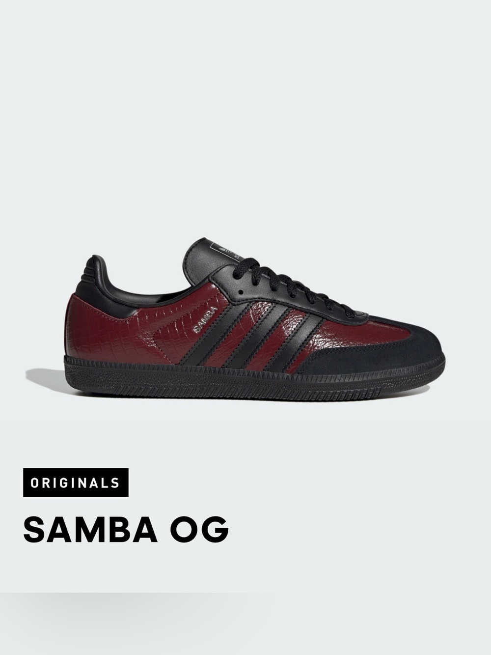 adidas Samba OG 'Black Shadow Red' women's sneaker